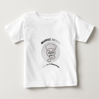 Camiseta Para Bebê Modo Enfermeira Obrigado Coração Desenho Estetoscó