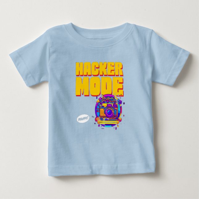 Camiseta Para Bebê Modo Hacker (Frente)