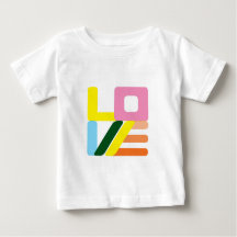 MODO multicolor AMOR bebê/T-Shirt