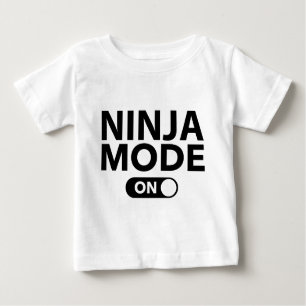 Camiseta Para Bebê Modo Ninja ativado