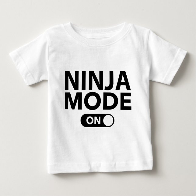 Camiseta Para Bebê Modo Ninja ativado (Frente)