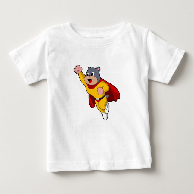 Camiseta Para Bebê Mole as Hero (Frente)