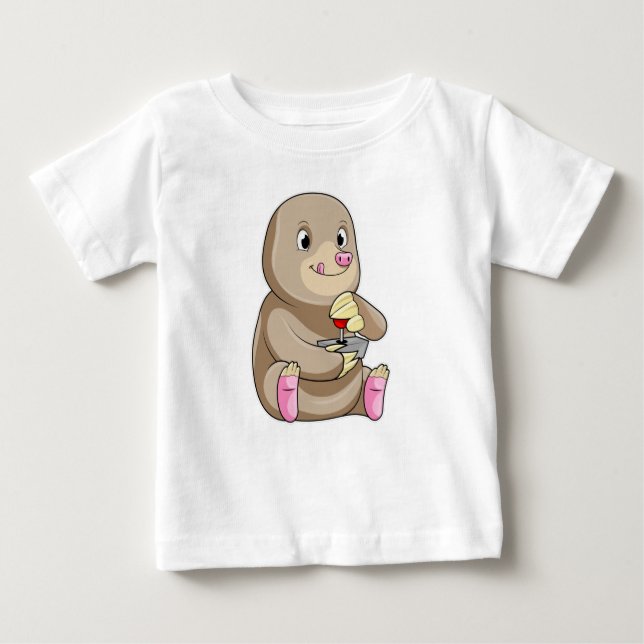 Camiseta Para Bebê Mole como jogador com Joystick (Frente)