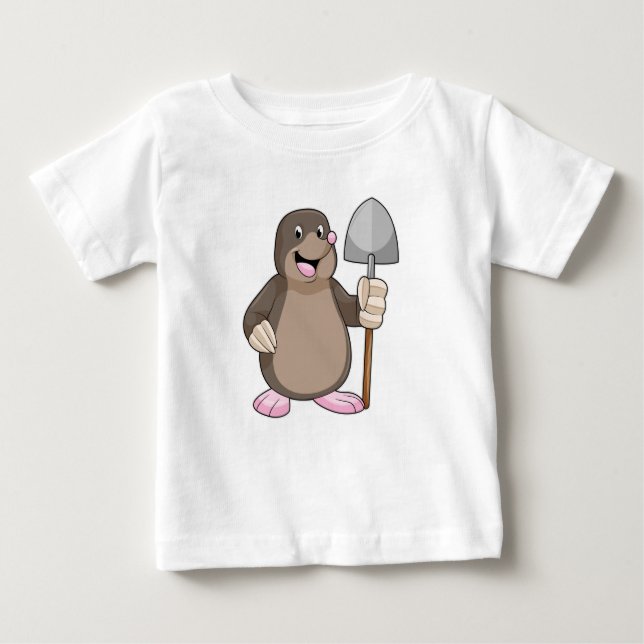 Camiseta Para Bebê Mole with Shovel (Frente)
