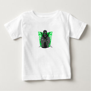 Camiseta Para Bebê moletom cyberpunk anime gamer neon verde estilo de