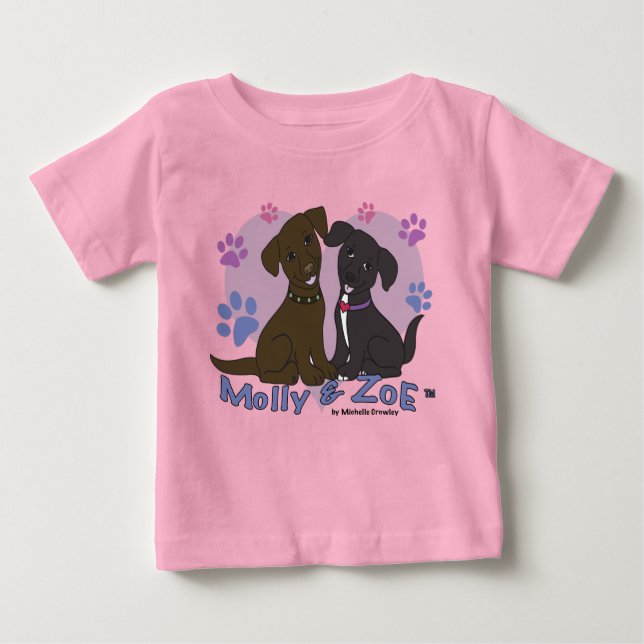Camiseta Para Bebê Molly & Zoe (Frente)