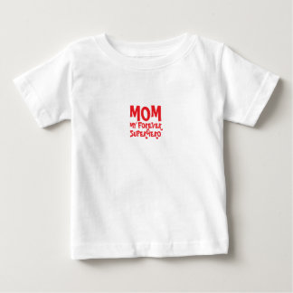 Camiseta Para Bebê Mom My Forever Superhero  black