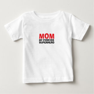 Camiseta Para Bebê Mom My Forever Superhero red black
