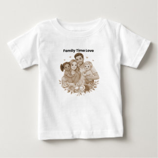 Camiseta Para Bebê Momentos Felizes em Família – Amor e União
