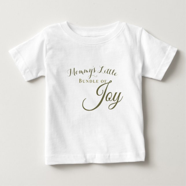 Camiseta Para Bebê Mommys Little Bundle of Joy Baby T-Shirt (Frente)