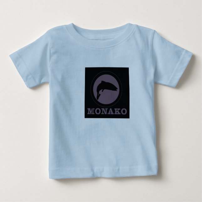 Camiseta Para Bebê monakofishlogocopy (Frente)