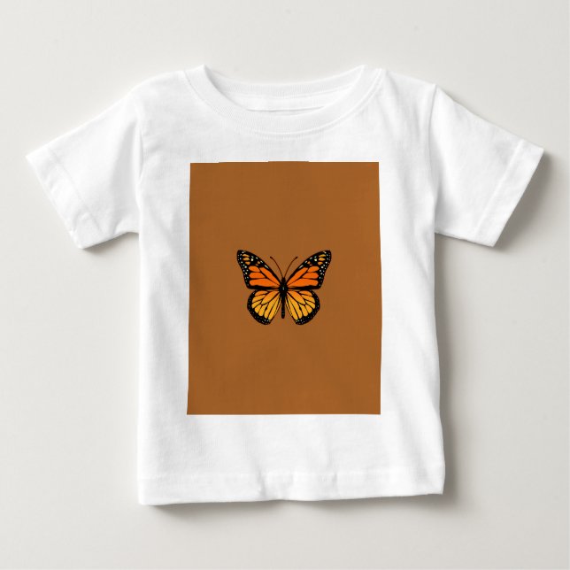 Camiseta Para Bebê Monarch Butterfly Joy (Frente)