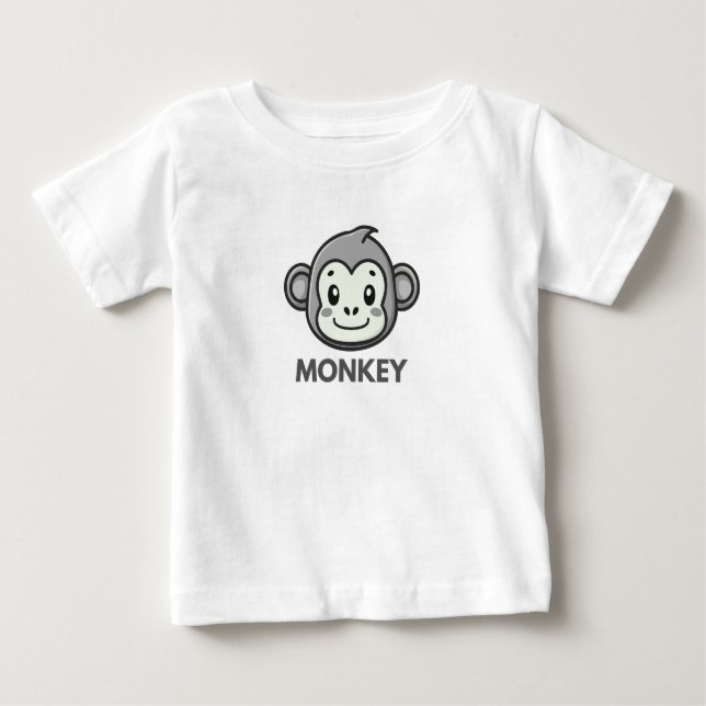 Camiseta Para Bebê Monkey  (Frente)