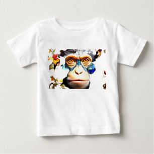 Camiseta Para Bebê Monkey Mosaic - Design