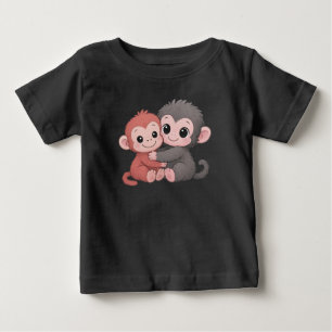 Camiseta Para Bebê Monkey Punch Crianças