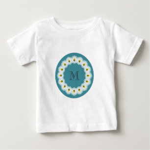 Camiseta Para Bebê Monograma das abelhas de desenho feminino de tendê