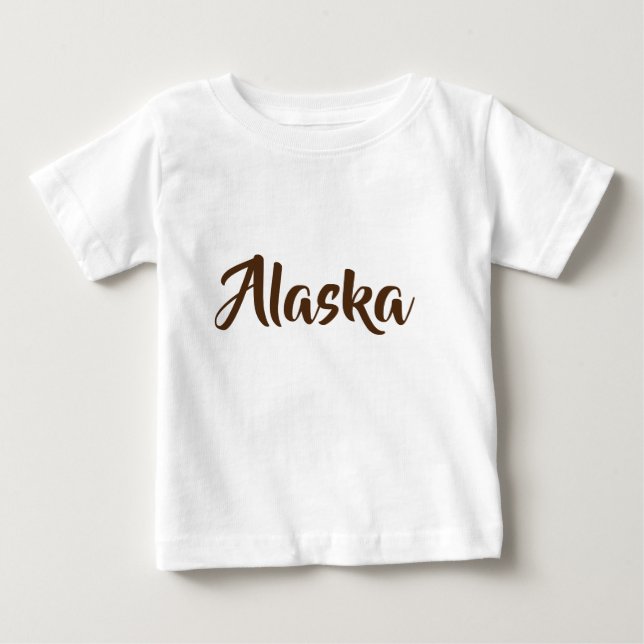 Camiseta Para Bebê Monograma do Alasca (Frente)
