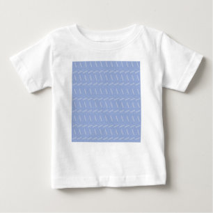 Camiseta Para Bebê Monograma - Letra inicial A, azul