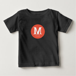 Camiseta Para Bebê Monograma mínimo sunset