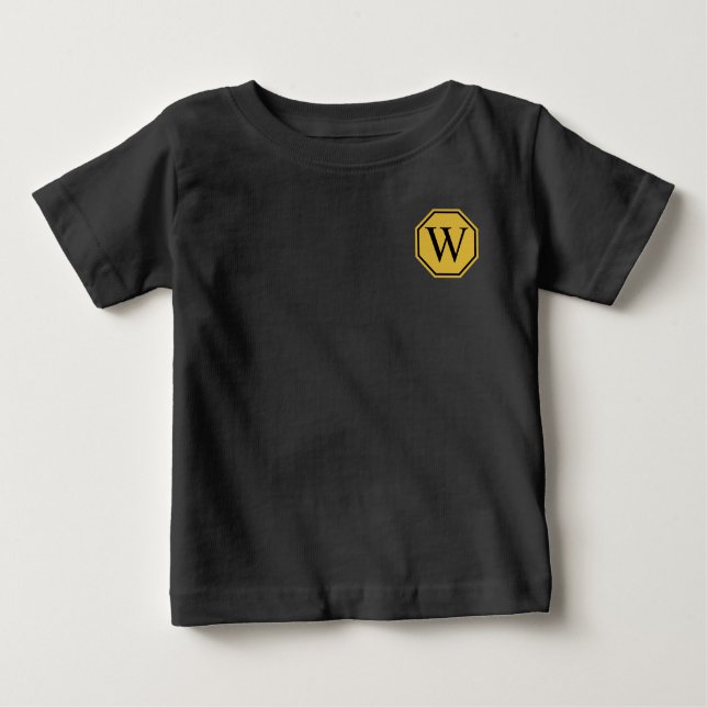 Camiseta Para Bebê Monograma Personalizado Bee Soft Jersey Tee (Frente)