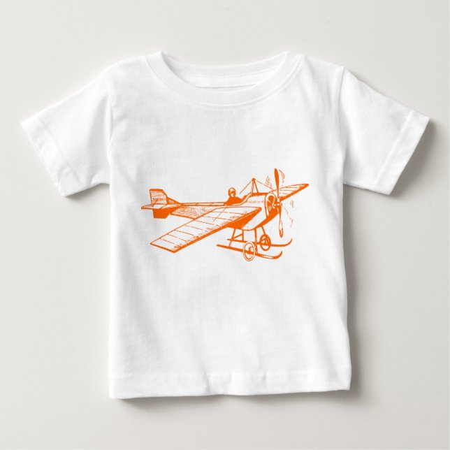 Camiseta Para Bebê Monoplano Vintage - Laranja (Frente)