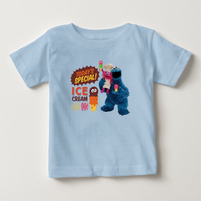 Camiseta Para Bebê Monster Foodies | Especial de hoje (Frente)