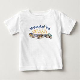 Camiseta Para Bebê Monster Truck 4th Birthday Shirt Personalized 