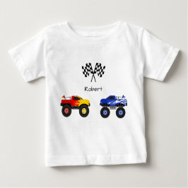 Camiseta Para Bebê Monster Truck Personalizado