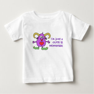 Camiseta Para Bebê Monstro Bonito Lil!