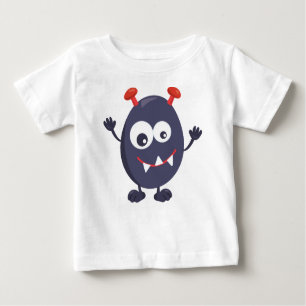 Camiseta Para Bebê Monstro Bonito, Monstro Engraçado, Monstro Azul, C
