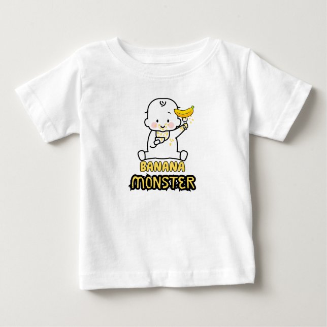 Camiseta Para Bebê Monstro da Banana (Frente)