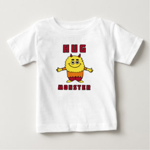 Camiseta Para Bebê Monstro de Abraço