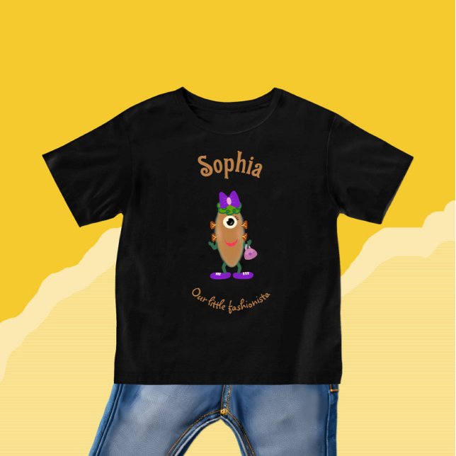 Camiseta Para Bebê Monstro de batata (Criador carregado)