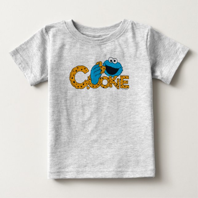 Camiseta Para Bebê Monstro de cookies | Cookie! (Frente)