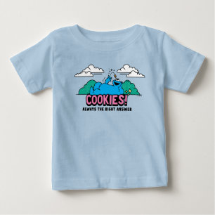 Camiseta Para Bebê Monstro de cookies   Cookies Sempre a resposta cer