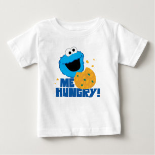 Camiseta Para Bebê Monstro de cookies Eu Com Fome!