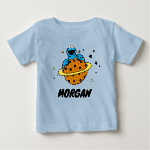 Camiseta Para Bebê Monstro de cookies   Fora deste mundo   Adicione s