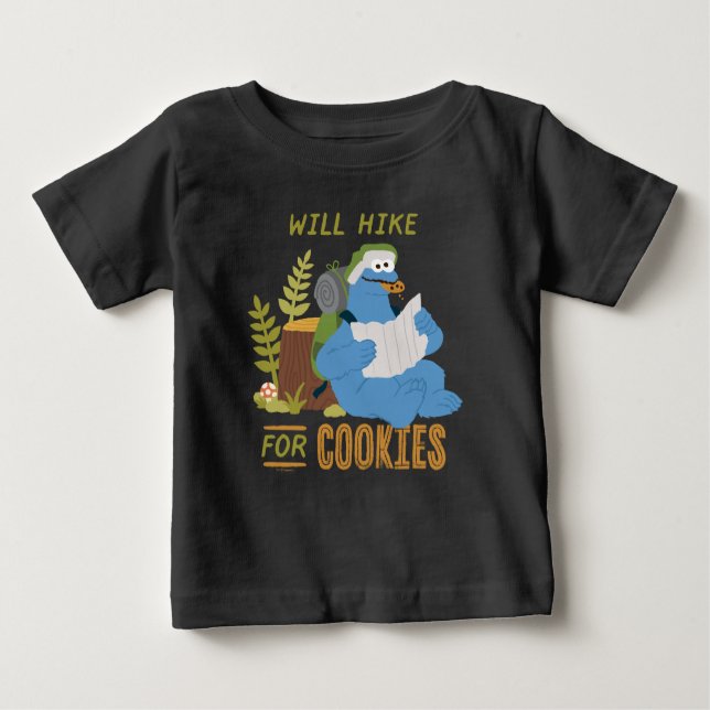 Camiseta Para Bebê Monstro de cookies | Ilusão Para Cookies (Frente)