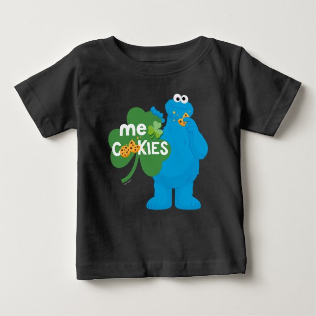 Camiseta Para Bebê Monstro de cookies | Shamrock Love (Frente)