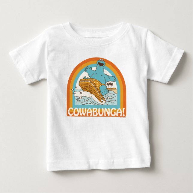 Camiseta Para Bebê Monstro do Biscoito Cowabunga! (Frente)