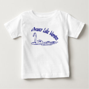 Camiseta Para Bebê Monstro do lago Owasco