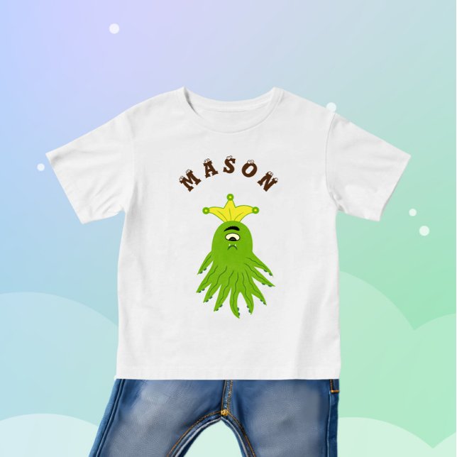 Camiseta Para Bebê Monstro do mar (Criador carregado)