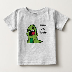 Camiseta Para Bebê Monstro Pequeno do Tio