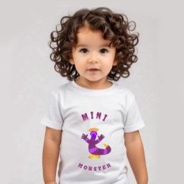 Camiseta Para Bebê Monstro roxo