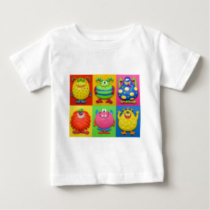 Camiseta Para Bebê Monstros