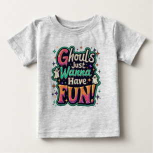 Camiseta Para Bebê Monstros Apenas Querem se Divertir - Vibrações de