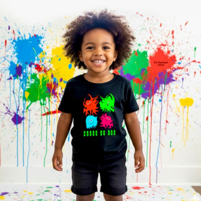 Camiseta Para Bebê Monstros engraçados (Criador carregado)