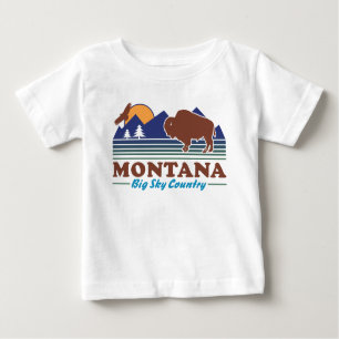 Camiseta Para Bebê Montana Big Sky Country