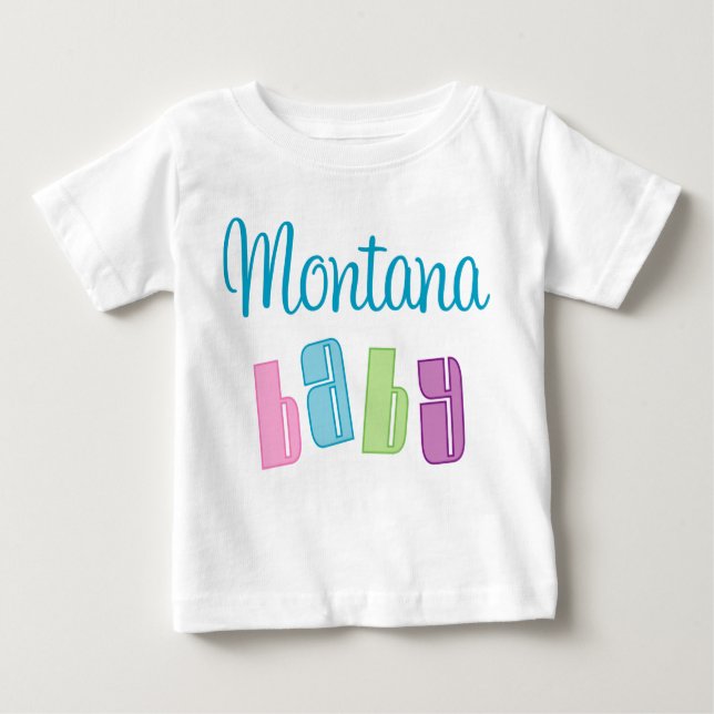 Camiseta Para Bebê Montana bonito caçoa o t-shirt (Frente)