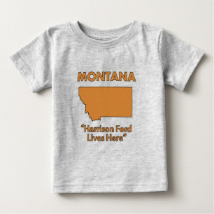 Camiseta Para Bebê Montana - Harrison Ford Vive Aqui